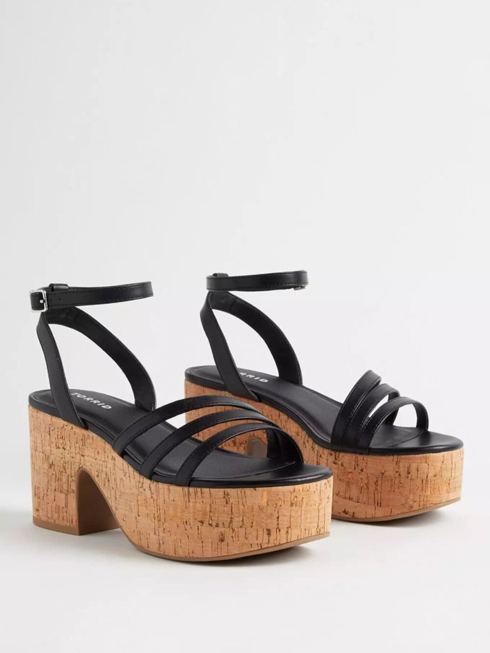 Torrid Platform Cork Sandal (WW) — Black — Size 13 — BNWT
